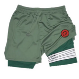 Naruto Rock Lee Gym Shorts 3D Print 2 In 1